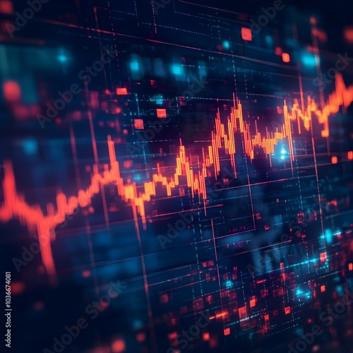 Wallpaper Mural Dynamic Arrow and Market Collage Background for Business Economic and Financial Concepts Torontodigital.ca