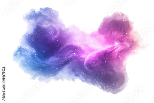 Stunning Nebula Clouds Swirling Isolated on transparent Background Perfect for Science and Art Applications