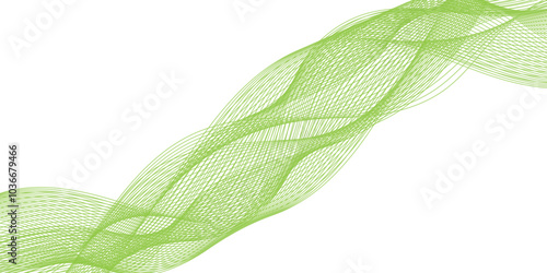 Abstract colorful wave element for design. Digital frequency track equalizer Futuristic colorful blend wave lines on transparent background green lines vector illustration. Curved wave