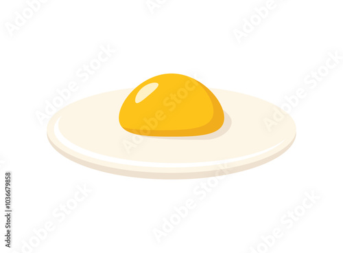 Fried egg icon in flat style. Omelet vector illustration on isolated background. Healthy food sign business concept.