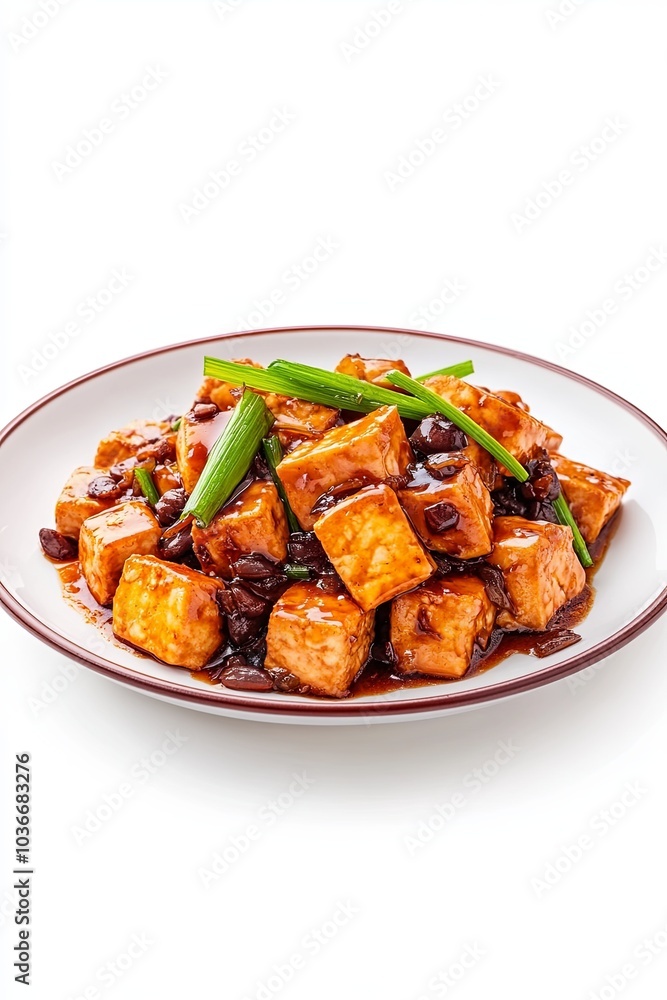 Delicious stir-fried tofu with black bean sauce Delicious stir-fried tofu with black bean sauce
