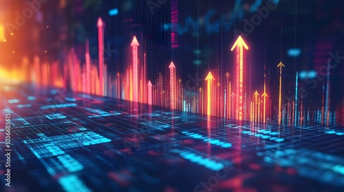 Arrow Collage Background Design for Business Economy and Global Finance Concepts