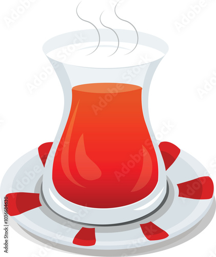 Vector illustration of turkish tea
