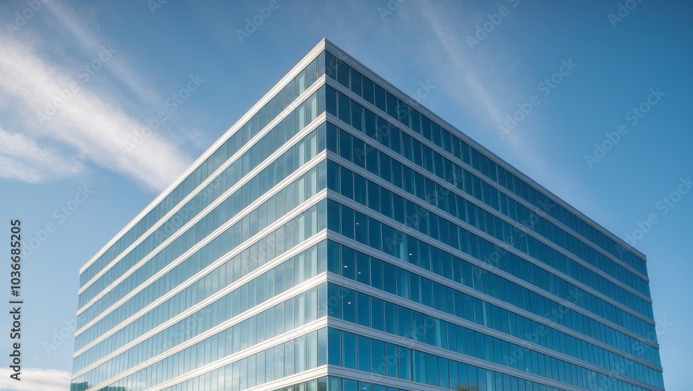 Glass Facade of a Modern Office Building. Glass Facade of a Modern Office Building.