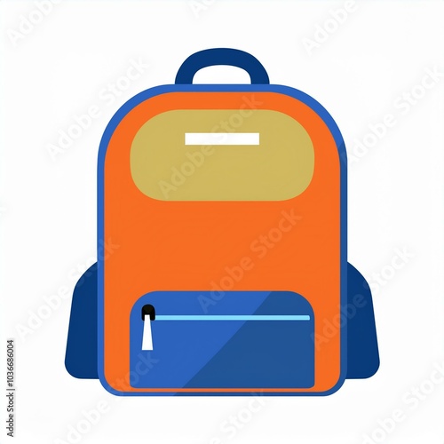 school bag illustration isolated on white