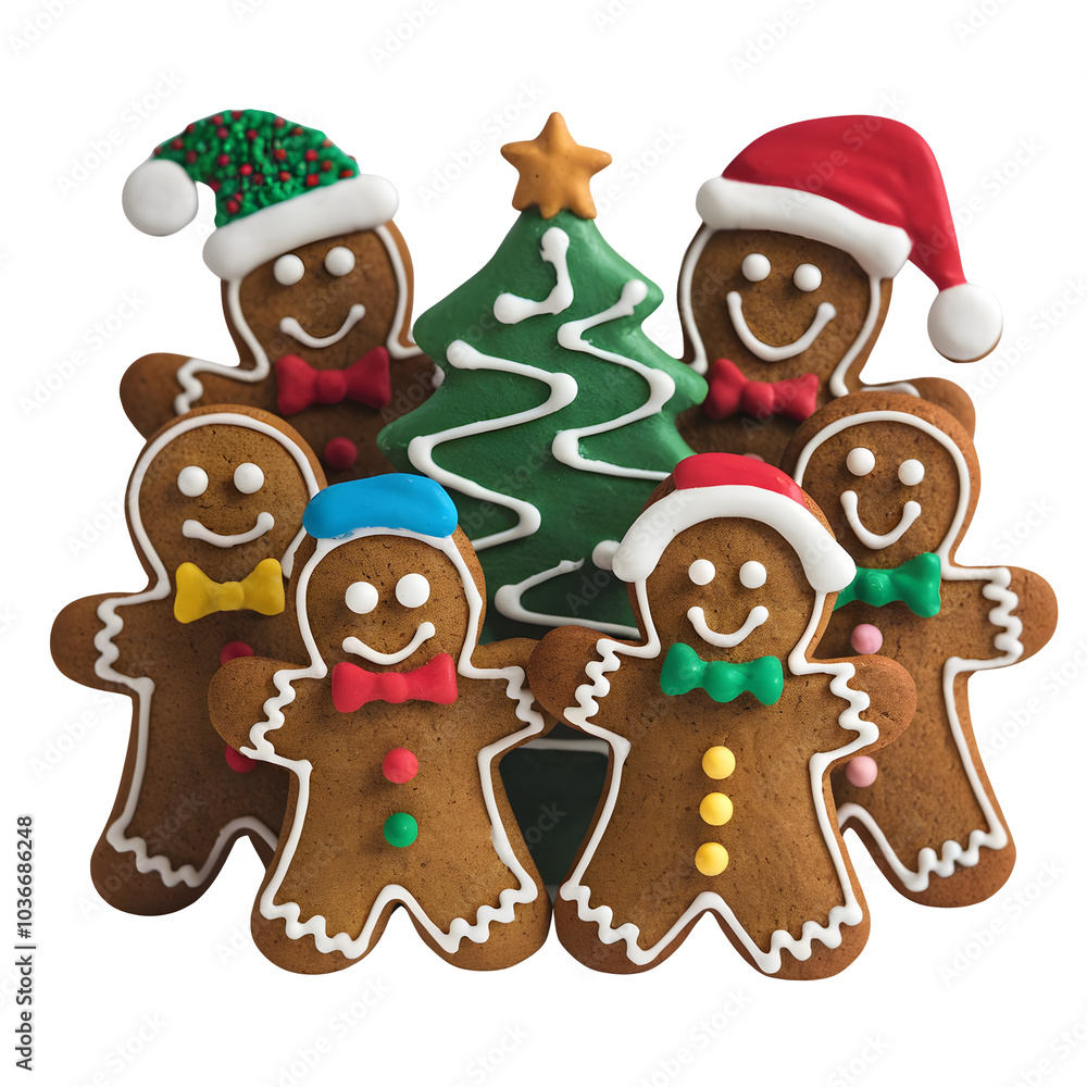 gingerbread cookies isolated on transparent background gingerbread cookies isolated on transparent background