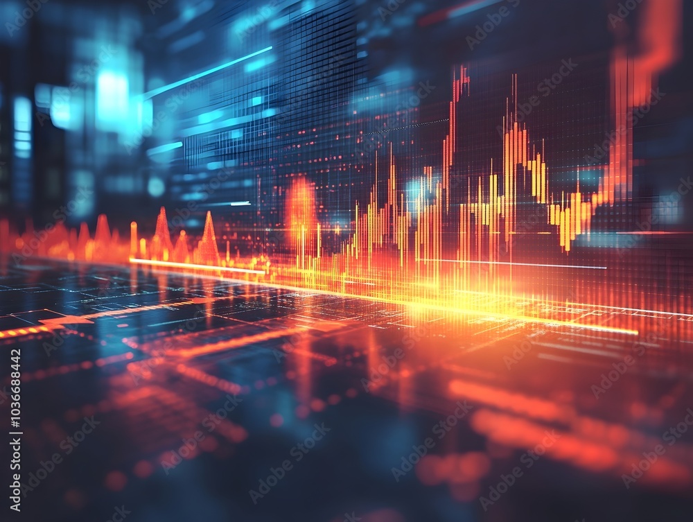 Abstract Financial Data Visualization Graphic with Arrows for Marketing and Business Strategy Abstract Financial Data Visualization Graphic with Arrows for Marketing and Business Strategy