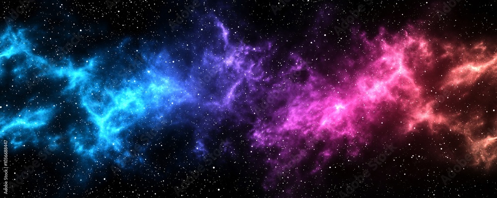 Obraz premium Cosmic Nebula in Vibrant Colors of Space