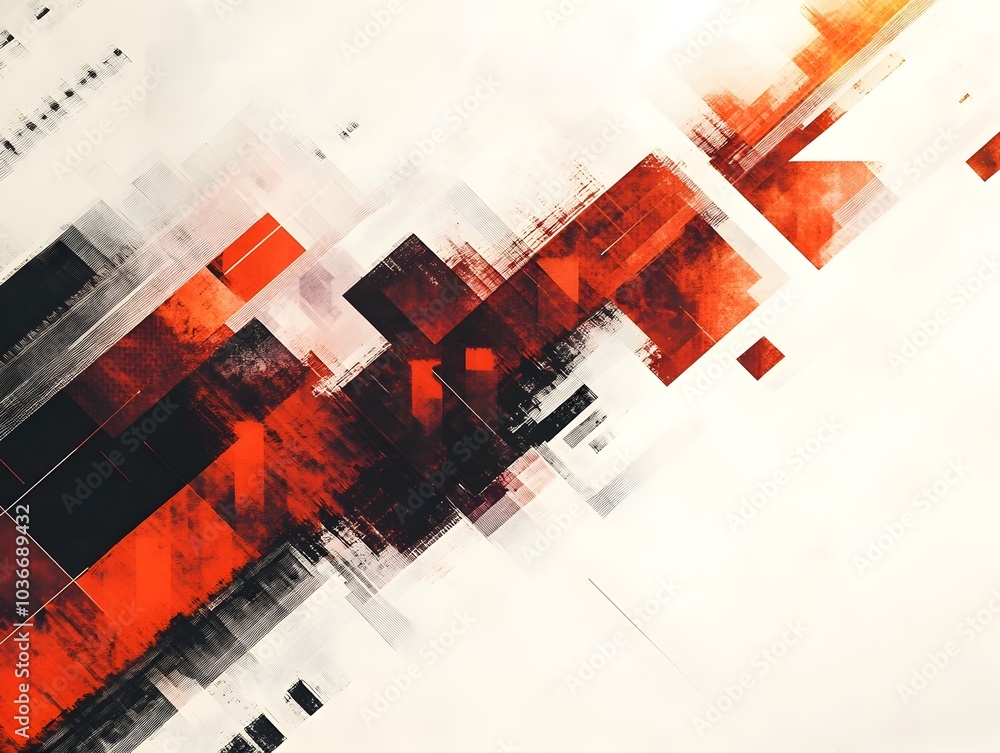 Obraz premium Energetic Abstract Collage Design for Business Economy and Financial Strategy