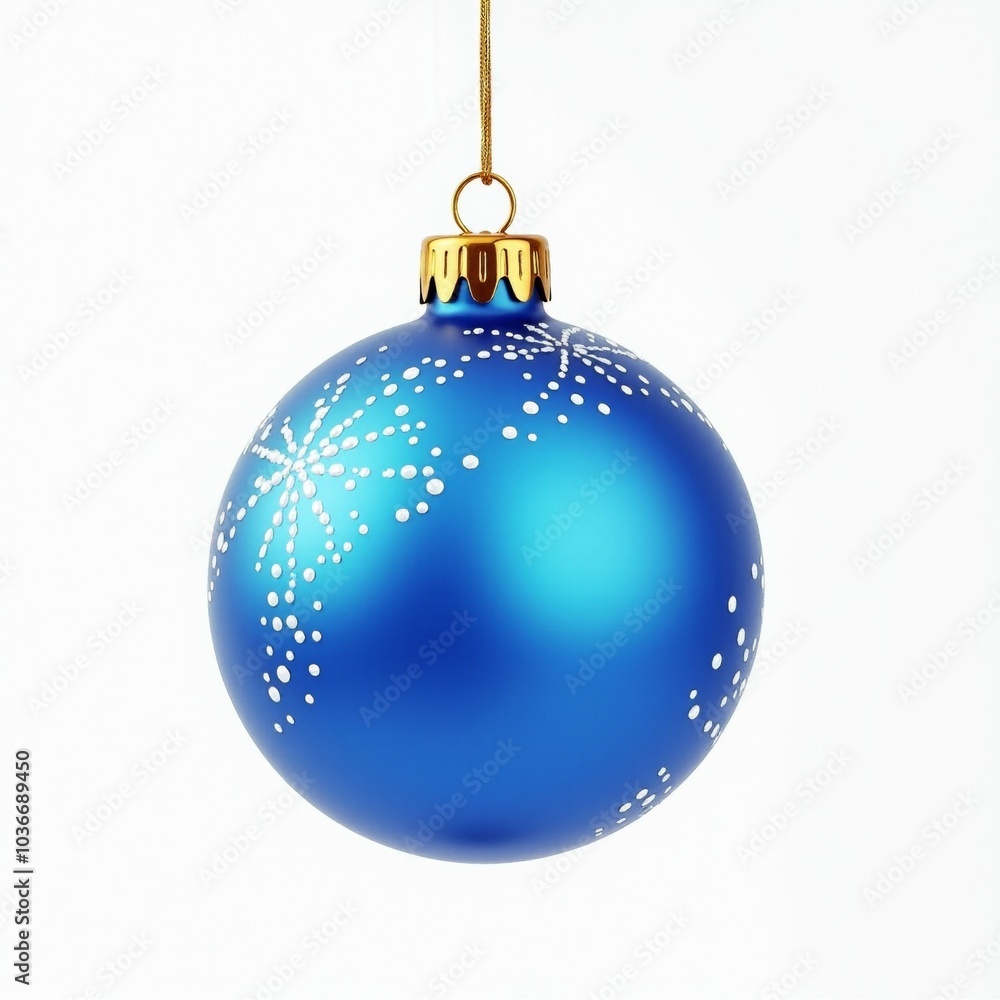 Indigo bead Christmas ornament with a smooth, glossy surface against a white background. Realistic and perfect for holiday decor. Indigo bead Christmas ornament with a smooth, glossy surface against a white background. Realistic and perfect for holiday decor.