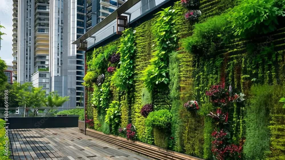 Urban greenery solutions with smart vertical planters, beautifying city landscapes. Urban greenery solutions with smart vertical planters, beautifying city landscapes.