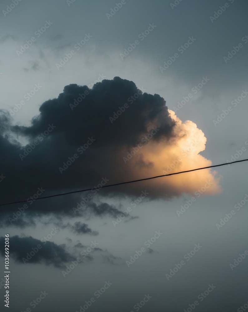 Sunset Dark Cloud Yellow Cloud Dark Sky Road Cable. Sunset Dark Cloud Yellow Cloud Dark Sky Road Cable.