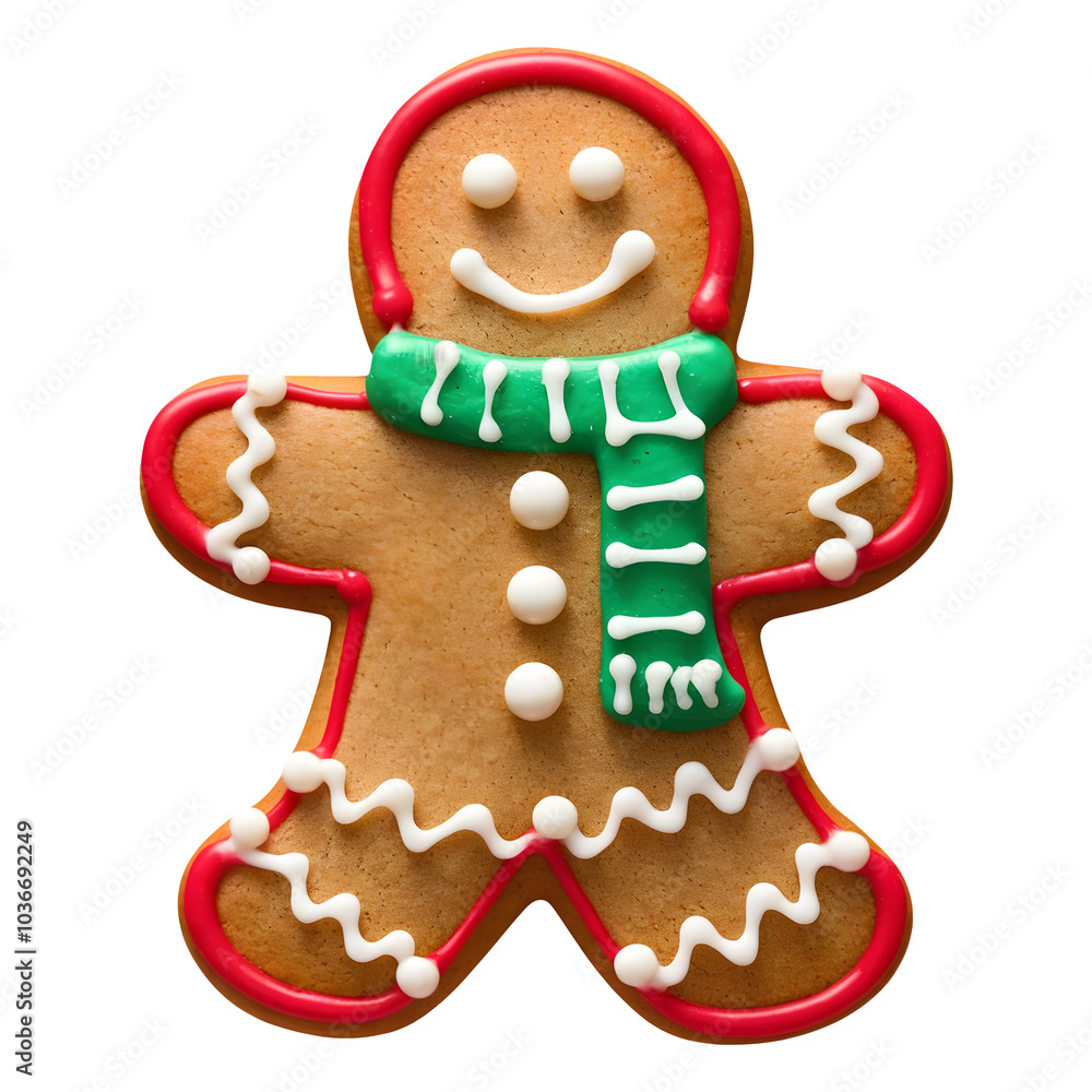 Fototapeta premium gingerbread cookies isolated on transparent background
