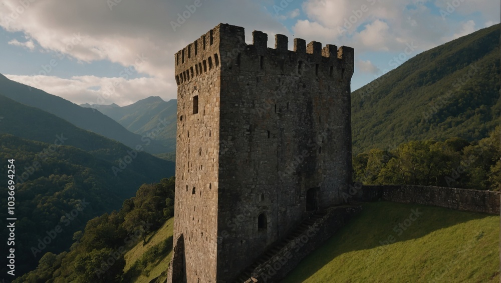 Visitors marvel at the grandeur of the ancient archer tower Visitors marvel at the grandeur of the ancient archer tower
