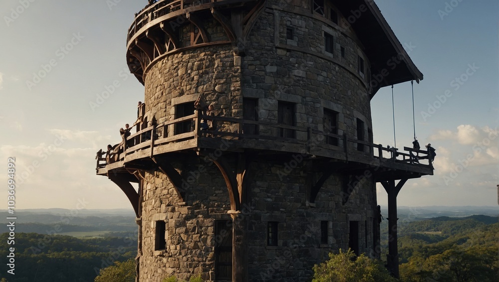 The archer tower serves as a gathering point for celebrations and community events The archer tower serves as a gathering point for celebrations and community events