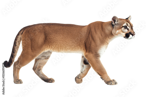 Professional and Stylish Puma Isolated on transparent Background for Sportswear Promotions and Branding Needs photo