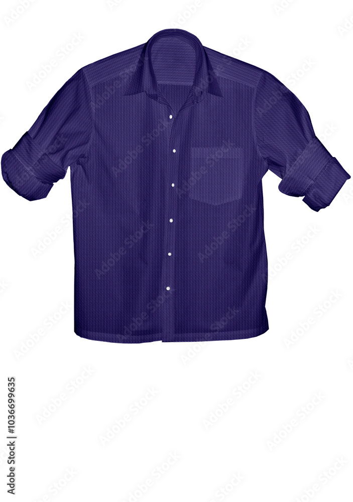 3D illustration causal shirt with cotton material soft finishing. 3D illustration causal shirt with cotton material soft finishing.