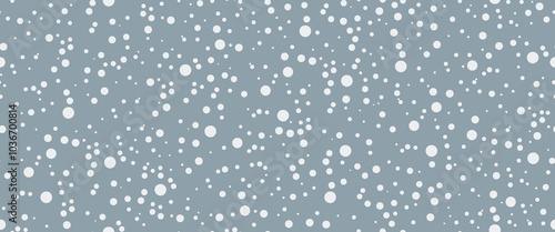 Snow Seamless Pattern. Christmas Holiday Vector Background. Winter Holiday Composition for Xmas Design. Greetings Banner Design