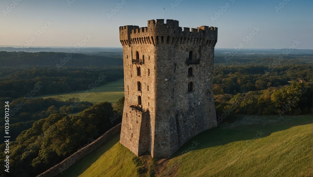 The archer tower stands as a reminder of history's enduring legacy The archer tower stands as a reminder of history's enduring legacy