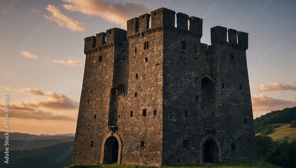 The archer tower stands as a reminder of the past's enduring legacy and strength The archer tower stands as a reminder of the past's enduring legacy and strength