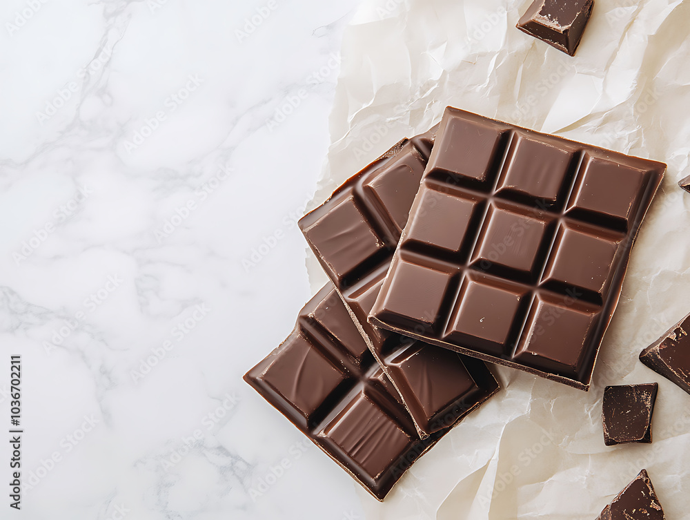 Chocolate in white background wallpaper Chocolate in white background wallpaper