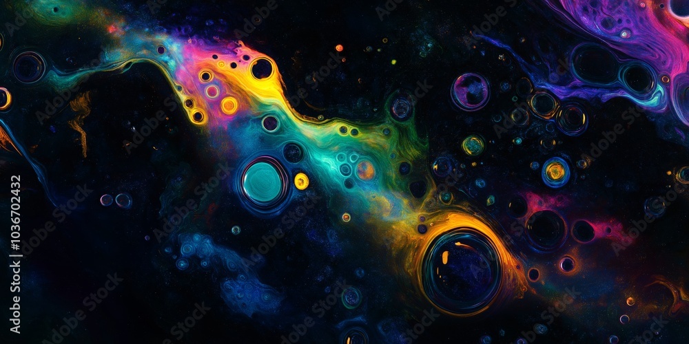 Surreal style watercolor painting with black gloss paint, fluorescent fluid art, neon blue green abstract liquid painting with black background Surreal style watercolor painting with black gloss paint, fluorescent fluid art, neon blue green abstract liquid painting with black background