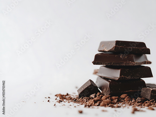 Chocolate in white background wallpaper