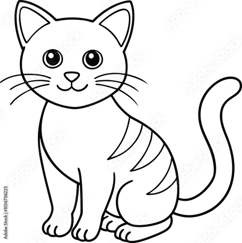 The cat silhouette vector illustration