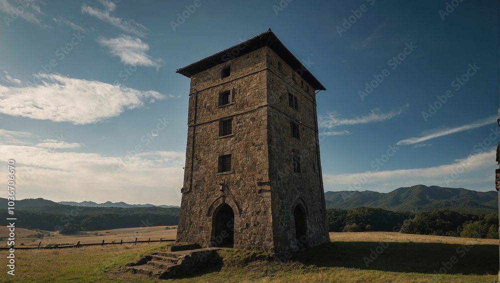 The archer tower stands proud and defiant The archer tower stands proud and defiant