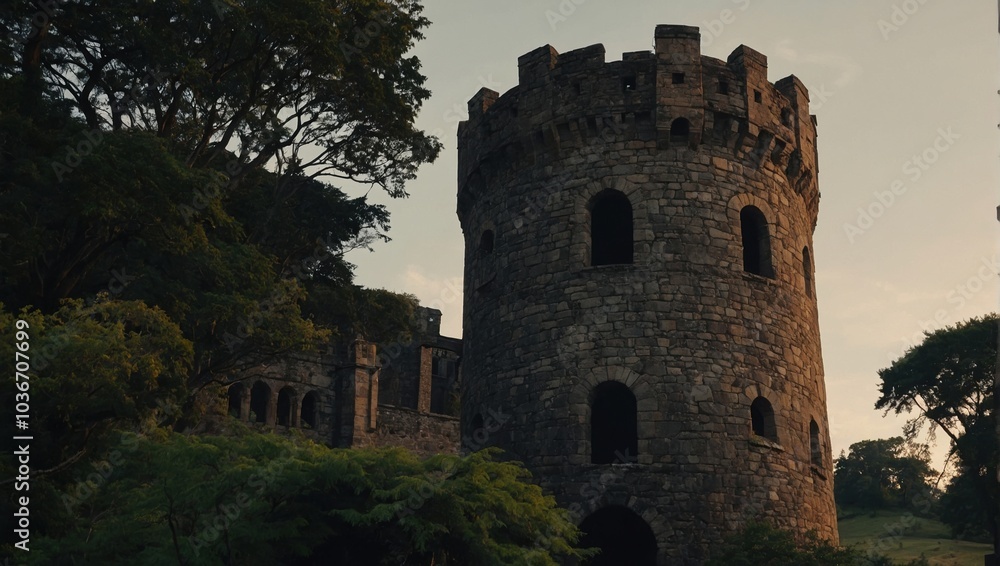 The archer tower stands proud, a symbol of hope for the future The archer tower stands proud, a symbol of hope for the future