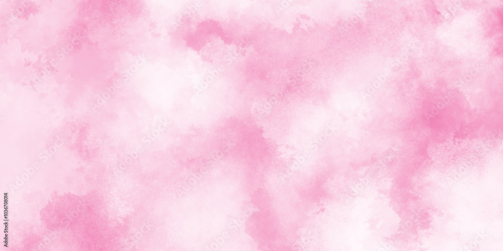 smooth and stained paper pink smoke, creative colorful modern pink paper texture with stains, Abstract brush painted pink watercolor background with blurry fogg.