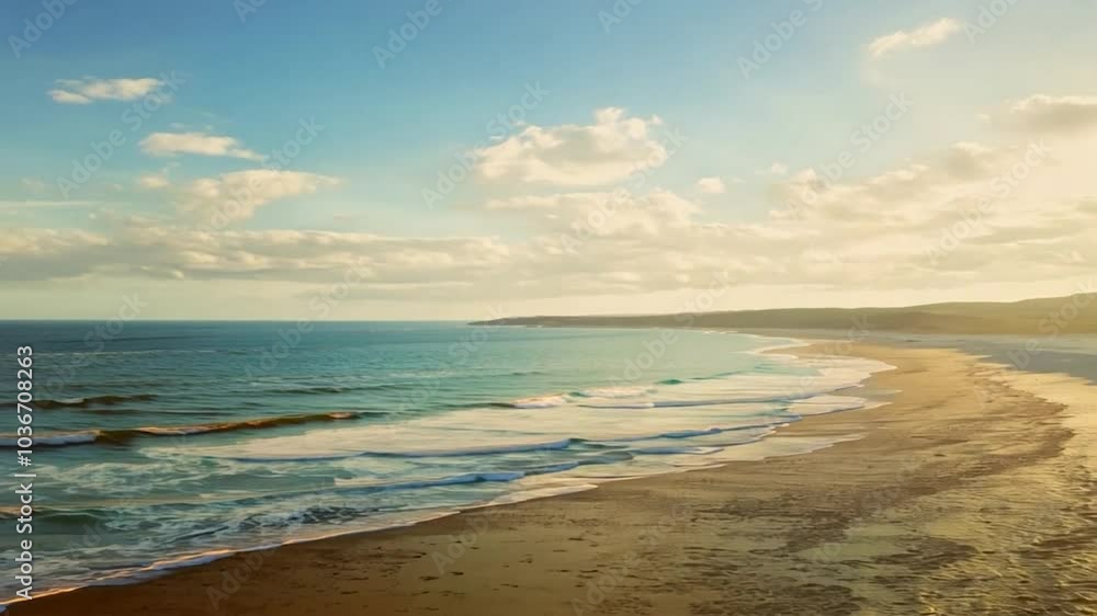 The waves crashing on the shore under the light of the setting sun The waves crashing on the shore under the light of the setting sun