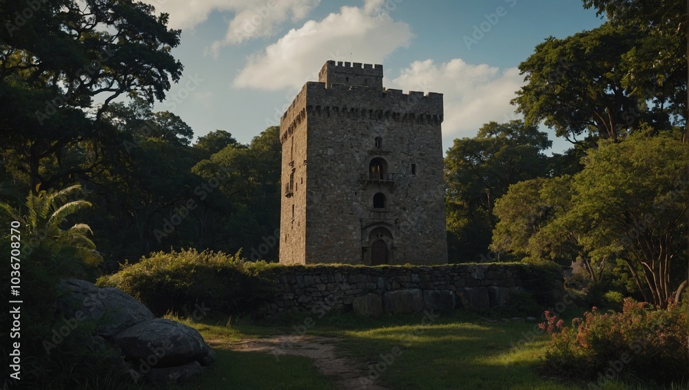 The archer tower stands proud, a testament to the art of fortification The archer tower stands proud, a testament to the art of fortification