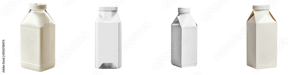 Milk carton - A container for milk, commonly used for pouring into cereal Isolated on Clear White Background Highly Detailed Milk carton - A container for milk, commonly used for pouring into cereal Isolated on Clear White Background Highly Detailed