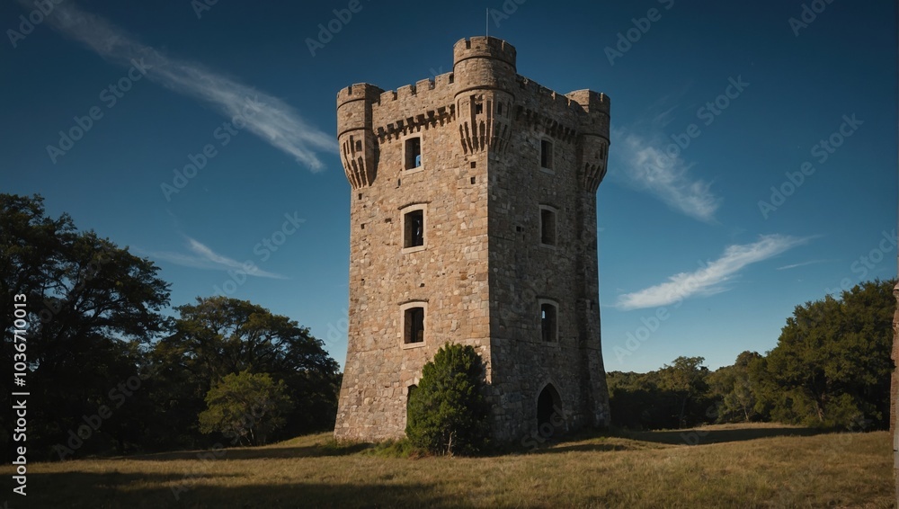 The archer tower stands resilient against harsh winters The archer tower stands resilient against harsh winters