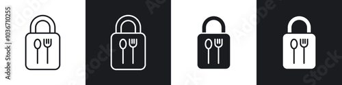 Food security lock icon