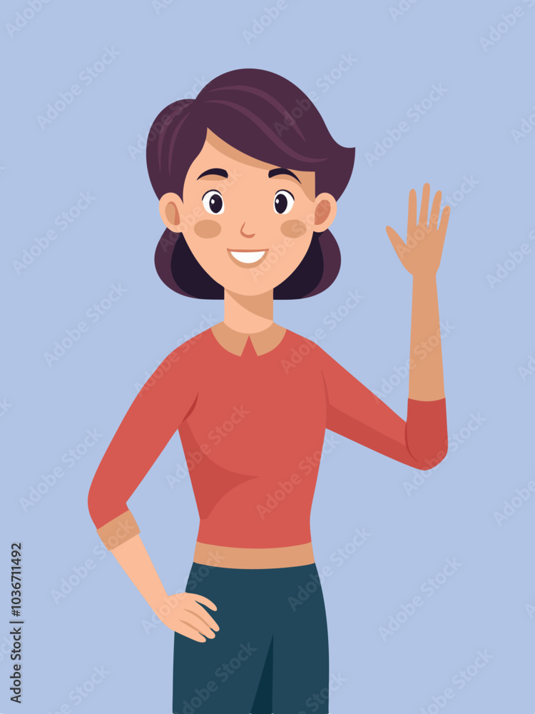 Smiling businesswoman holding child in the air, cartoon illustration of a happy family Smiling businesswoman holding child in the air, cartoon illustration of a happy family