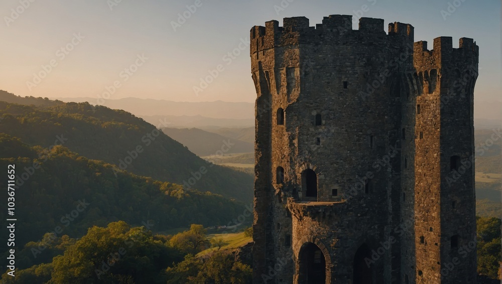 The archer tower stands resilient through every change of season The archer tower stands resilient through every change of season