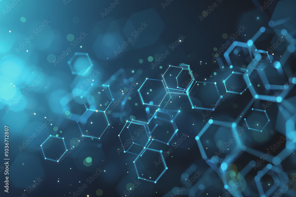 Digital Turquoise Hexagon Abstract Clean Background. Digital Turquoise Hexagon Abstract Clean Background.