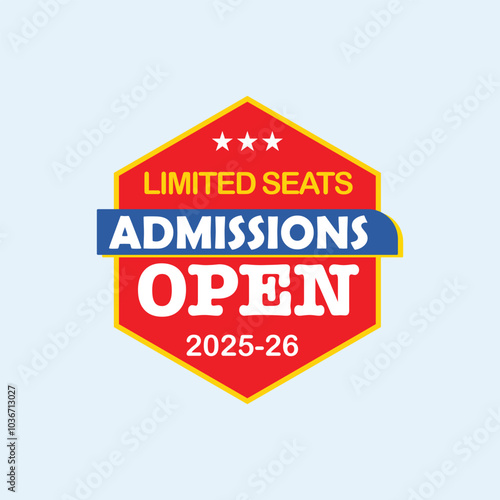Admissions Open Offer Tag Banner Design Social Media School College Education