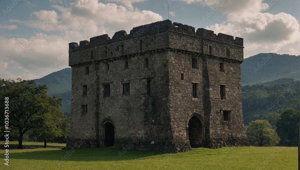 The archer tower stands sentinel over the landscape a guardian of its people The archer tower stands sentinel over the landscape a guardian of its people