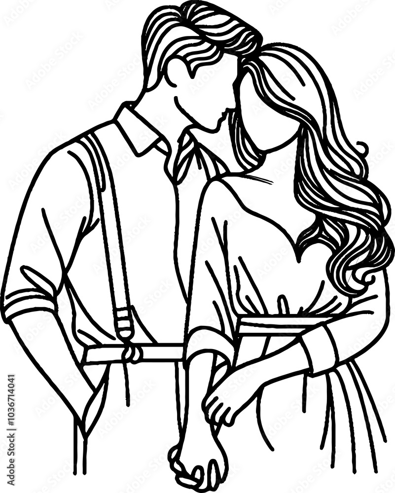 Black Grunge Line Art Style Romance Couple Kiss and Romantic Pose Hand Drawn Illustration Black Grunge Line Art Style Romance Couple Kiss and Romantic Pose Hand Drawn Illustration