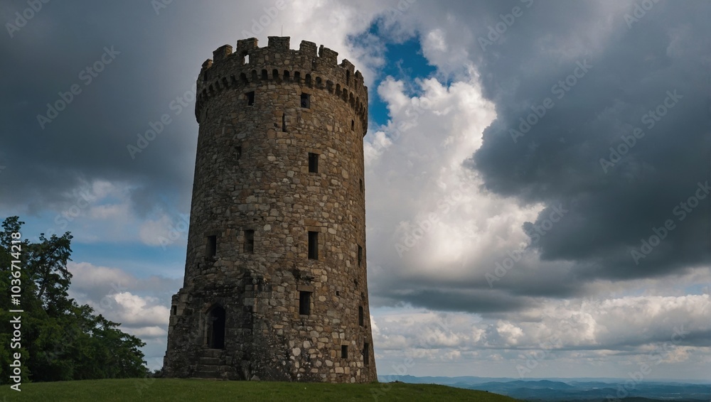 The archer tower stands sentinel over the sprawling fields The archer tower stands sentinel over the sprawling fields