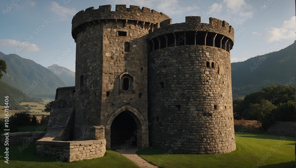 The archer tower stands strong against time's passage The archer tower stands strong against time's passage