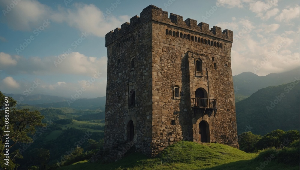 The archer tower stands strong guarding the land against threats and invaders The archer tower stands strong guarding the land against threats and invaders