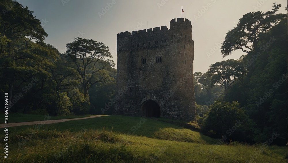 The archer tower stands tall, a proud guardian of the village below The archer tower stands tall, a proud guardian of the village below
