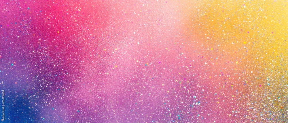 A vibrant, colorful background filled with glitter and sparkles, ideal for design projects.
