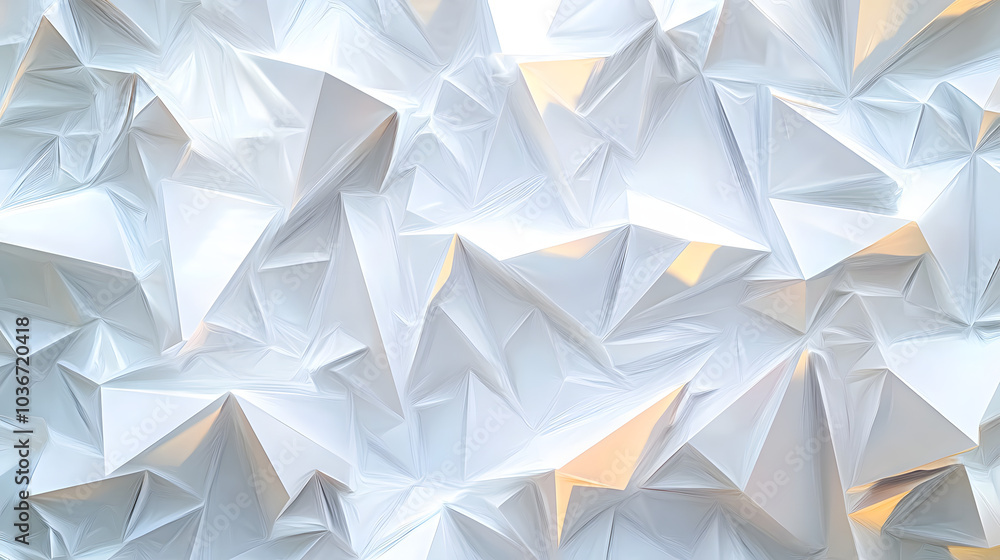 Naklejka premium The image is a white background with a lot of triangles. The triangles are all different sizes and angles, creating a sense of movement and energy. Scene is dynamic and exciting