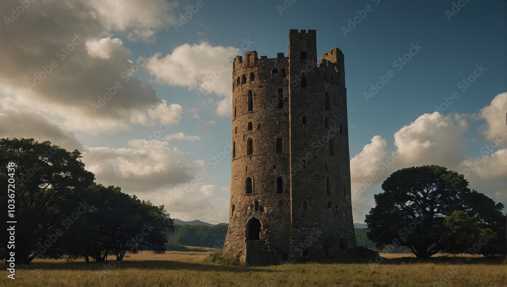 The archer tower symbolizes hope and resilience standing strong through life's storms The archer tower symbolizes hope and resilience standing strong through life's storms