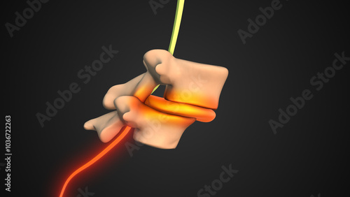 Fotografía Vertebral Slippage Resulting in Spondylolisthesis Symptoms